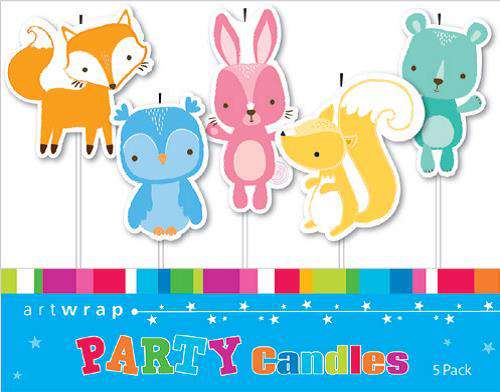 Party Candles - Woodland Friends - Click Image to Close
